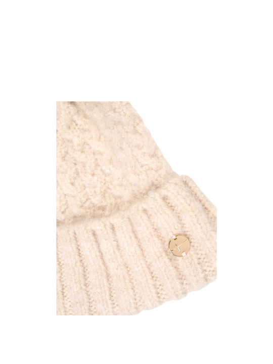Knitted Beanie Cap Beige
