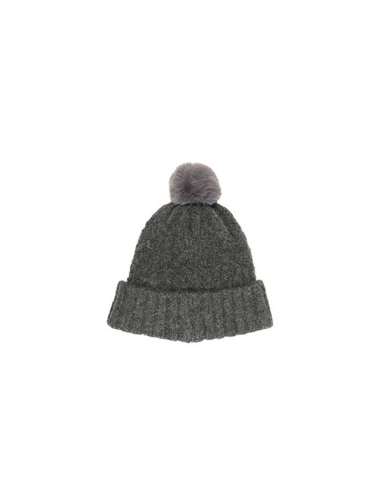 Beanie Unisex Σκούφος Πλεκτός σε Γκρι χρώμα