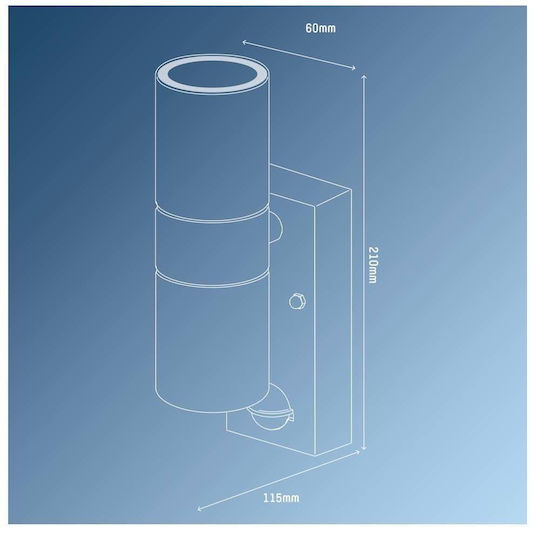 123led Wall-Mounted Outdoor Spot Light GU10 IP44 Double Beam