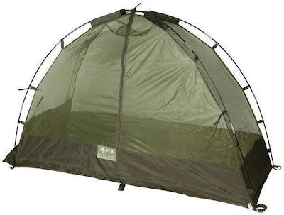 MFH Tent Shaped Mosquito Net Campingzelt Iglu Khaki mit Doppeltuch für 1 Person 225x129x77cm