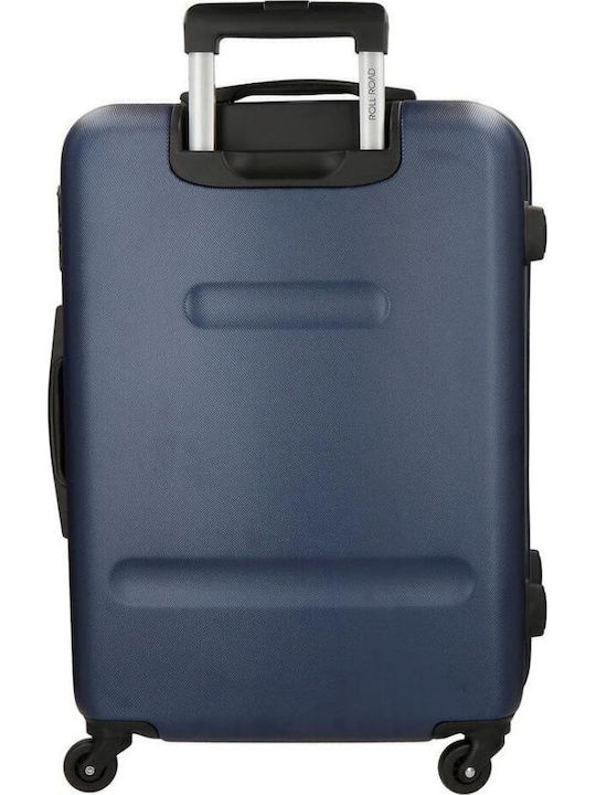 Movom Abs Mittlerer Reisekoffer Hartschalen Navy Blue mit 4 Räder Höhe 65cm