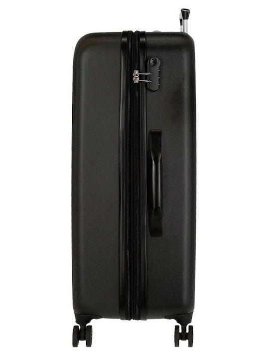 Movom Abs Μεσαία Βαλίτσα Ταξιδίου Σκληρή Black με 4 Ρόδες Ύψους 68εκ.