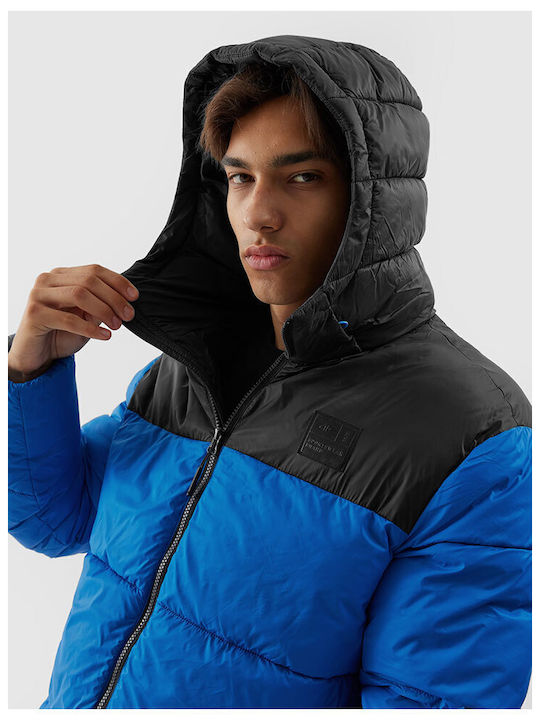 4F Herren Winter Jacke Puffer Blau