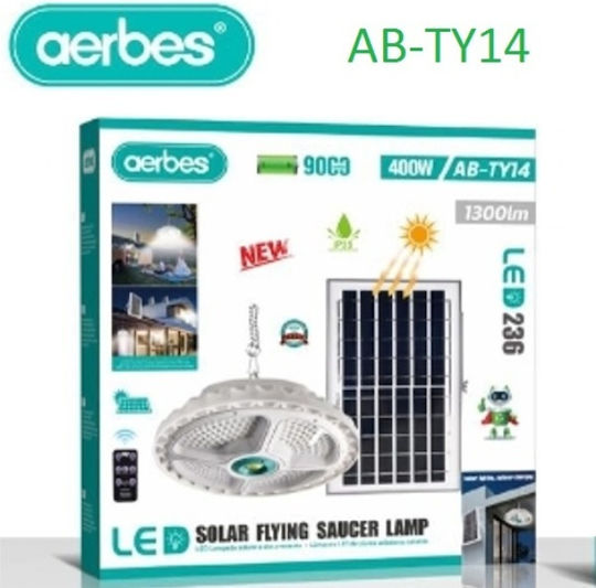 Aerbes Hanging Solar Light 400W with Cold White Light 6500K IP55 36cmx13cmx36cmcm