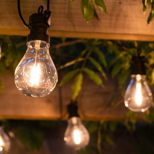 123led Κρεμαστό Ηλιακό Φωτιστικό Γιρλάντα Θερμό Λευκό με Φωτοκύτταρο