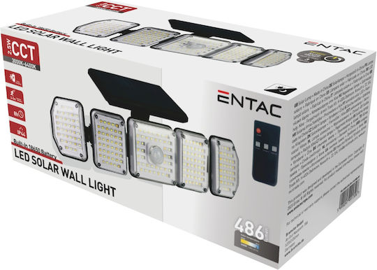 Entac ESL5H-214SMD-IR Монтиран на стена Соларна Светлина 2.5W Топло към студено бяло със Датчик за Движение