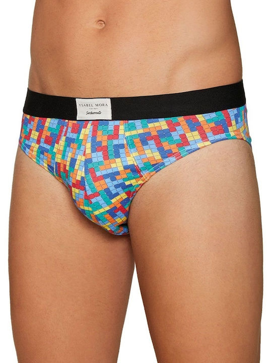Ανδρικά Σλιπ Μπλε με Σχέδια 2Pack