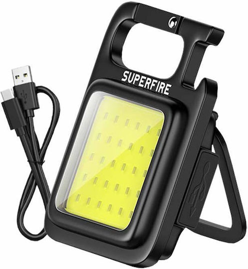 Superfire Φακός Συνεργείου Επαναφορτιζόμενος LED IP44 με Φωτεινότητα έως 600lm