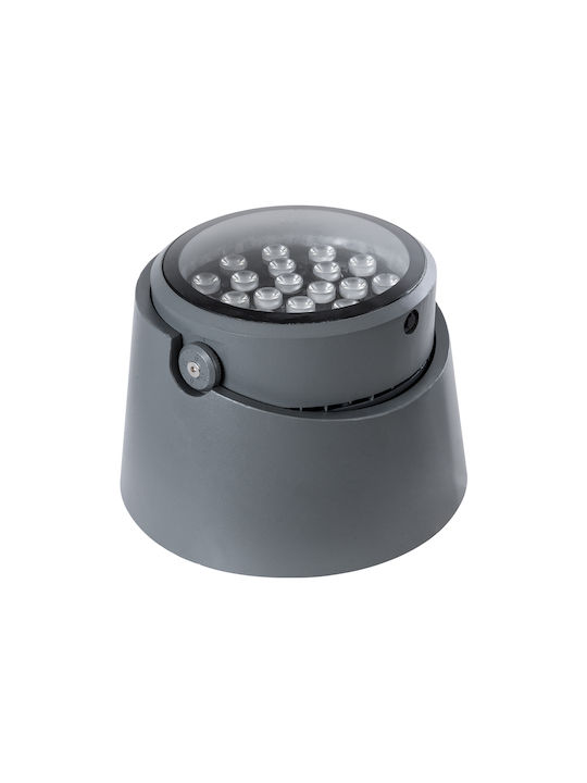 GloboStar Flood-Silo Außenstehlampe Projektor LED Außenbereich 36W RGBW IP67 Grau