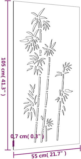 vidaXL Wall Decoration Garden Bamboo 105cmx55cmx0.7cm 824484