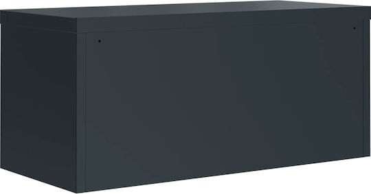 Метален Офисен Шкаф С Ключалка Антрацит 90x40x40см