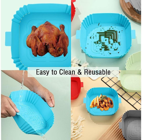 Aj Reusable Liner Square Cooking Form for Air Fryer 20εκ. Square Set of 4 pieces