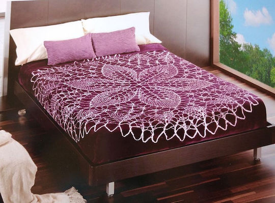 Manterol Casa Oceanis 317 Babydecke Spanien Samtig Übergröße 220x240cm Flieder