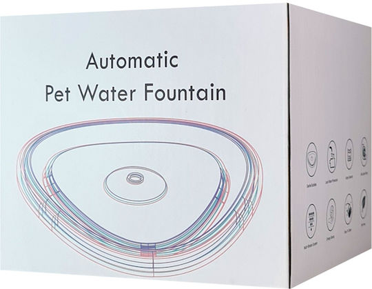 Bruno Automatic Bowl made of ABS Plastic Water for Dog & Cat 2.5lt 14cm in White Color