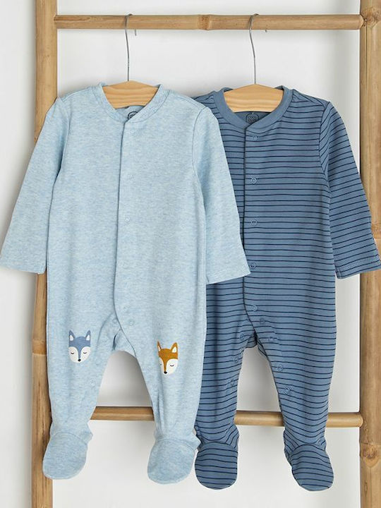 Cool Club Baby Bodysuit Set Long-Sleeved Light Blue