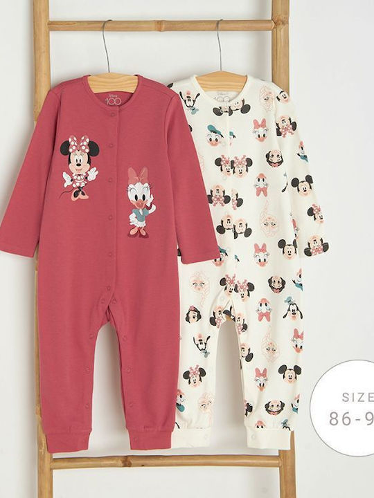 Cool Club Mickey Mouse Set Baby-Strampler Ecru 2 Stück