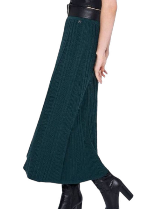 Ale - The Non Usual Casual High Waist Midi Skirt in Green color