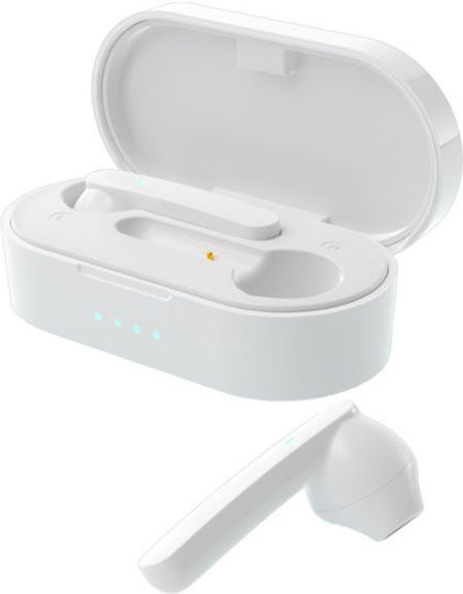 Akai Proffesional BTE-J10 In-ear Bluetooth Handsfree Ακουστικά με Θήκη Φόρτισης Λευκά