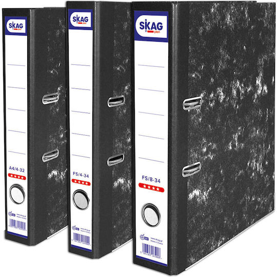 Skag Класьор 8/34 за Хартия A4 с 2 Rings Пръстени Черен 1бр