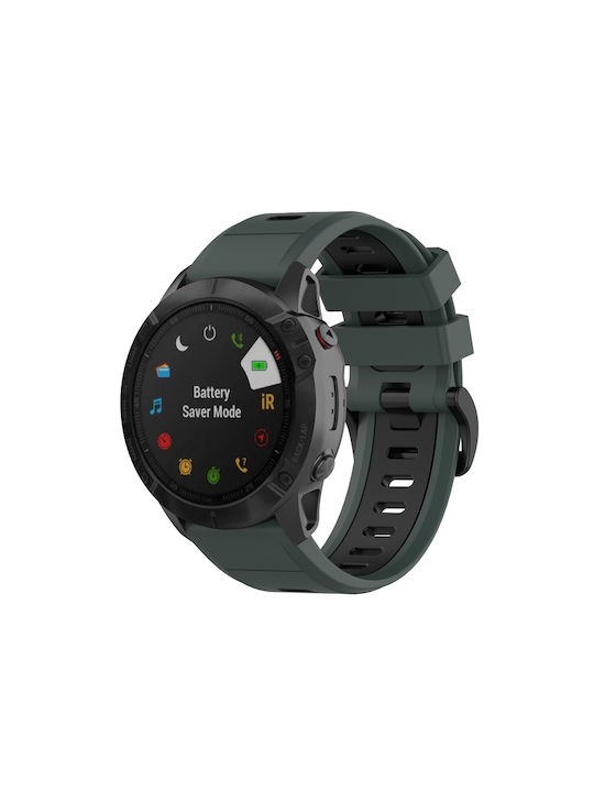 Two-color Λουράκι Σιλικόνης Πράσινο (Garmin Fenix 7S)