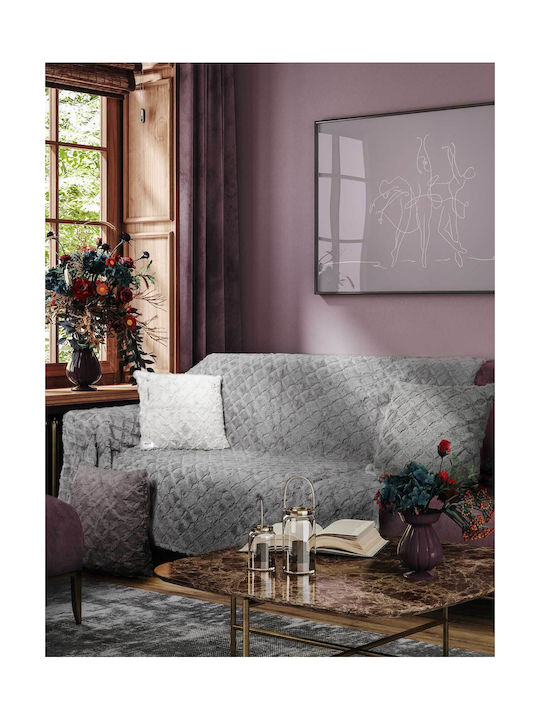 Madi Διακοσμητική Μαξιλαροθήκη Oblong από Γούνα Taupe 50x50εκ.