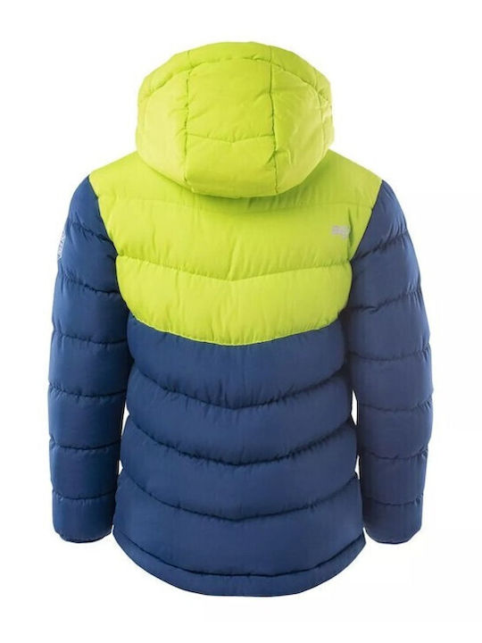 Kids' Quilted Jacket Short with Hood Navy Blue Baldey