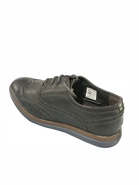 Men's Synthetic Leather Oxfords Gray