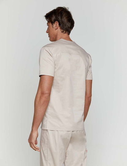 Velilla Unisex Ιατρική Μπλούζα Μπεζ