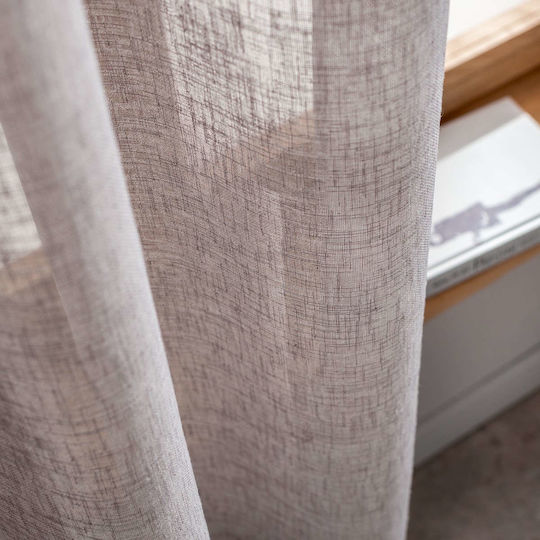 Gofis Home Κουρτίνα με Τρέσα Combe Aw23 502/48 Γκρι 140x295εκ.