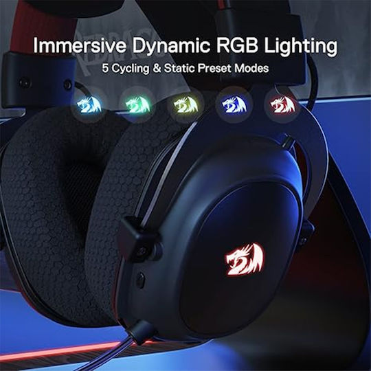 Redragon H510 RGB-PRO Ασύρματο Over Ear Gaming Headset με σύνδεση USB