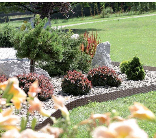 Prosperplast Plastic Garden Hedge in Gray Colour 18.6x78.55cm 5 Pieces