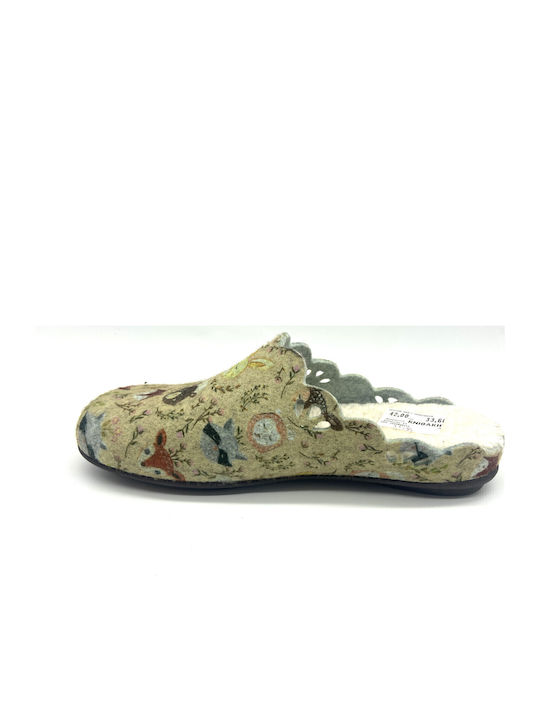 Anatomic Woolen Women's Slippers Beige
