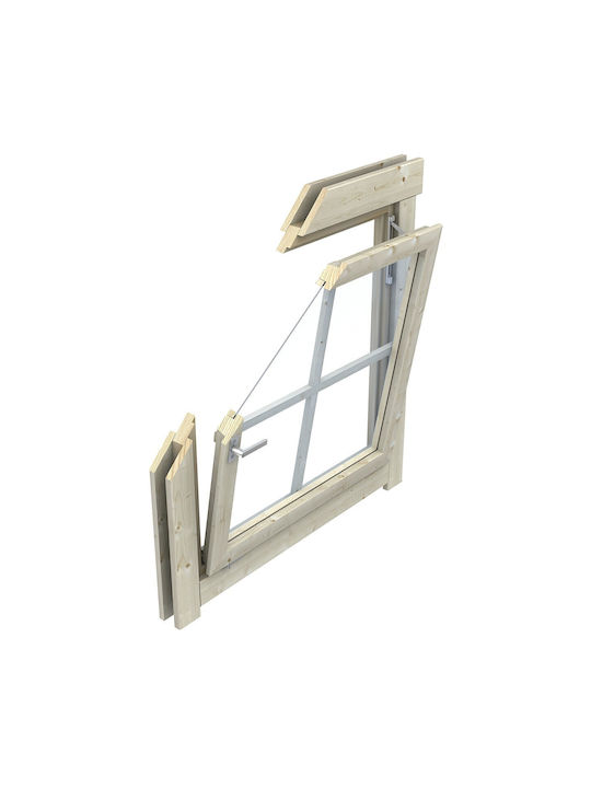 Showood Hinged Window Wooden W88.2xH88.2cm