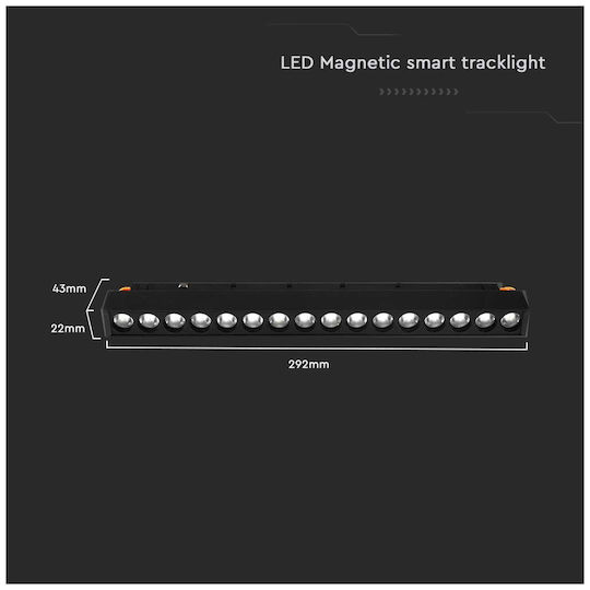 V-TAC Commercial Linear LED Ceiling Light 14W Warm to Cool White IP20