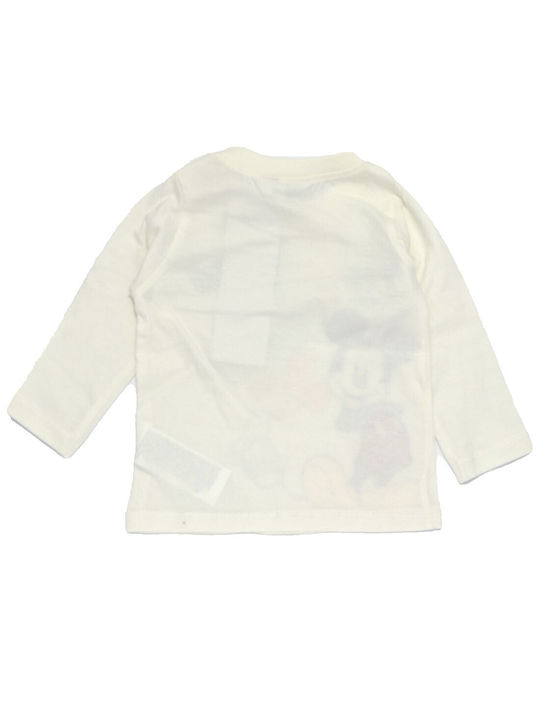 Disney Kids' Blouse Long Sleeve Ecru Mickey