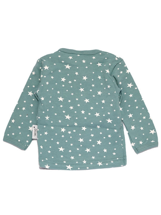 Makoma Kids Cardigan Sweatshirts Cotton Turquoise