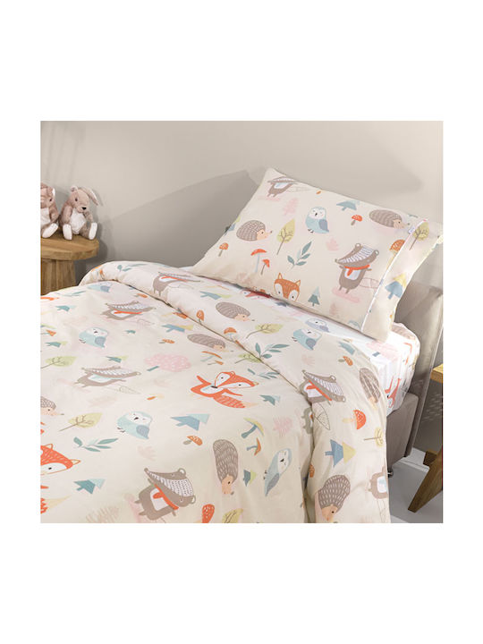 Saint Clair Sheet Set Single with Elastic Band Cotton Pudra (#D8BFD8) 100x200cm