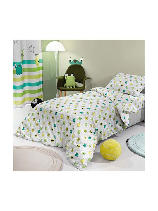 Saint Clair Sheet Set Single with Elastic Band Cotton Lime (Rubber) 100x200cm 3pcs