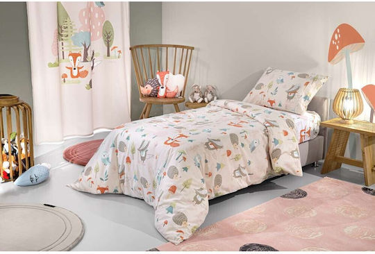 Saint Clair Single Set with Elastic Band Pudra (#D8BFD8) 100x200cm