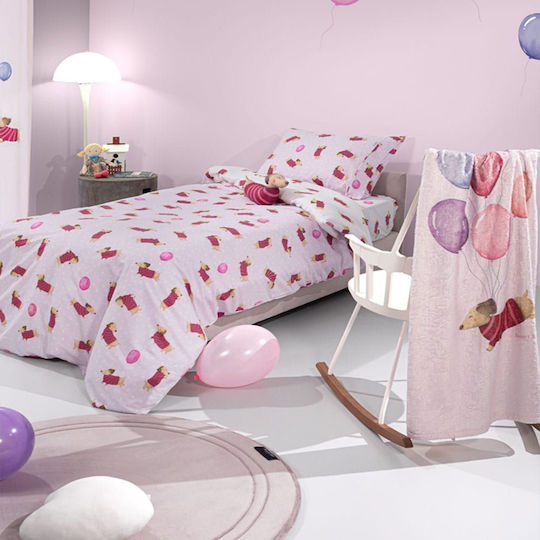 Saint Clair Sheet Set Single Cotton Pet Fuchsia 165x250cm 2pcs