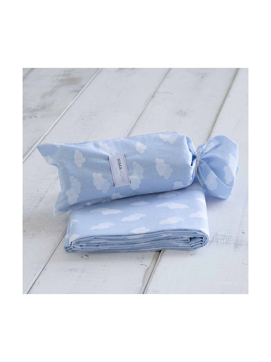 Nima Sheet Single Cotton Nuage Blue 170x255cm