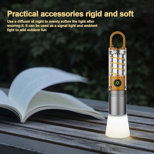 Andowl Wiederaufladbar Taschenlampe LED Silber
