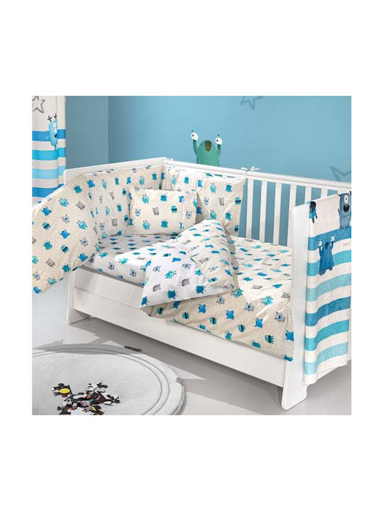 Saint Clair Baby Sheets Set Crib Cotton Blue 115x170cm 3pcs