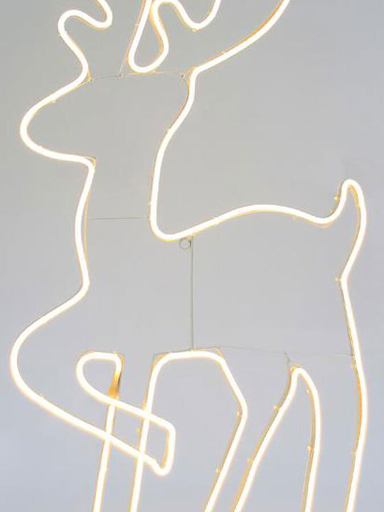 Eurolamp Christmas Plastic Rope Light in Shape Reindeer White 89x54x54cm