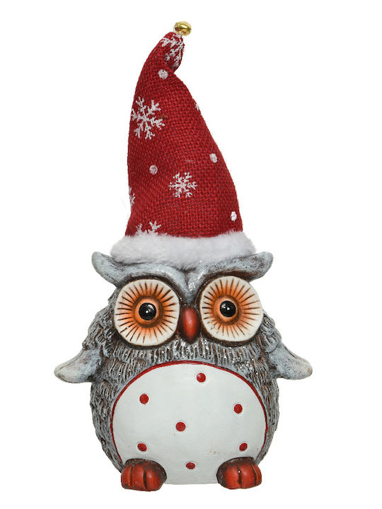 Kaemingk Christmas Ceramic Figure Owl White Height 26cm
