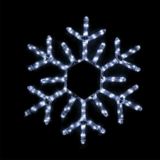Aca Осветена Коледна Фигура Люспи Бяла Дължина 56см. Snowflake