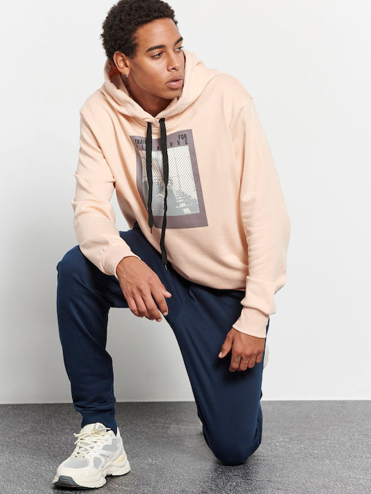 Sweatshirt with Hood Beige