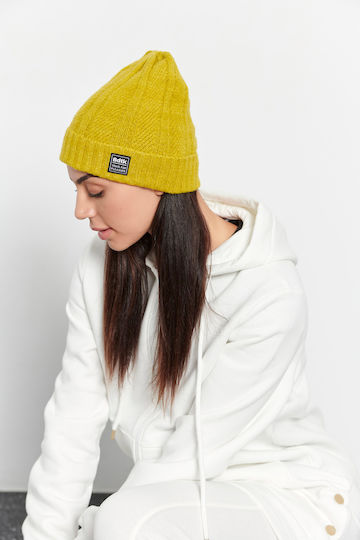 Knitted Beanie Cap Yellow
