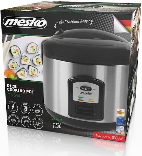 Mesko Rice Cooker 1.0kW με Χωρητικότητα 1.5lt