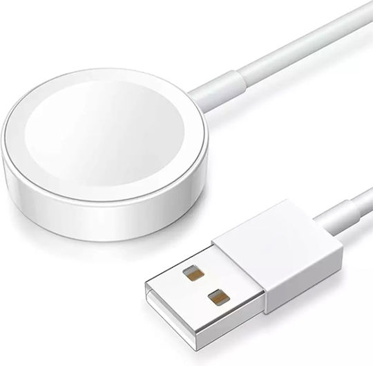 1m Usb Magnetic Fast Λευκό (Apple Watch)